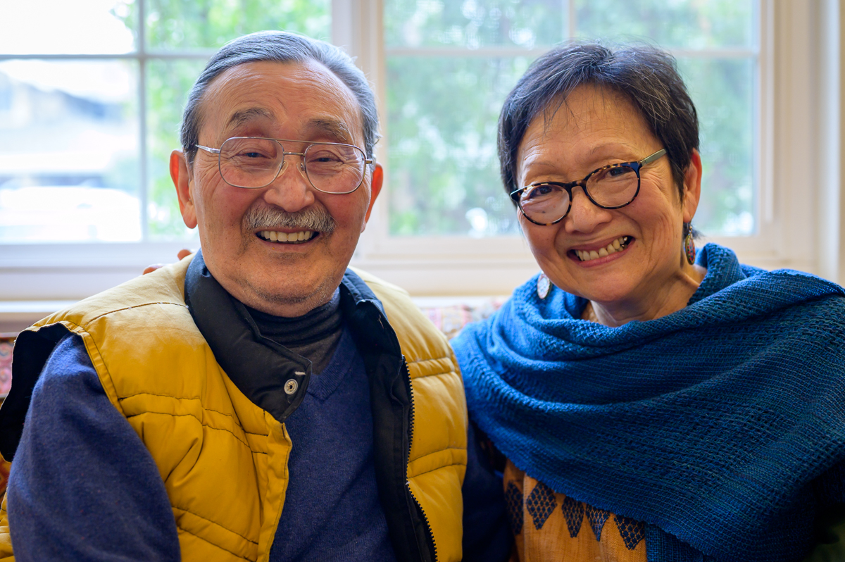 Dr. Fujimoto and artist and former student Ellen Bepp