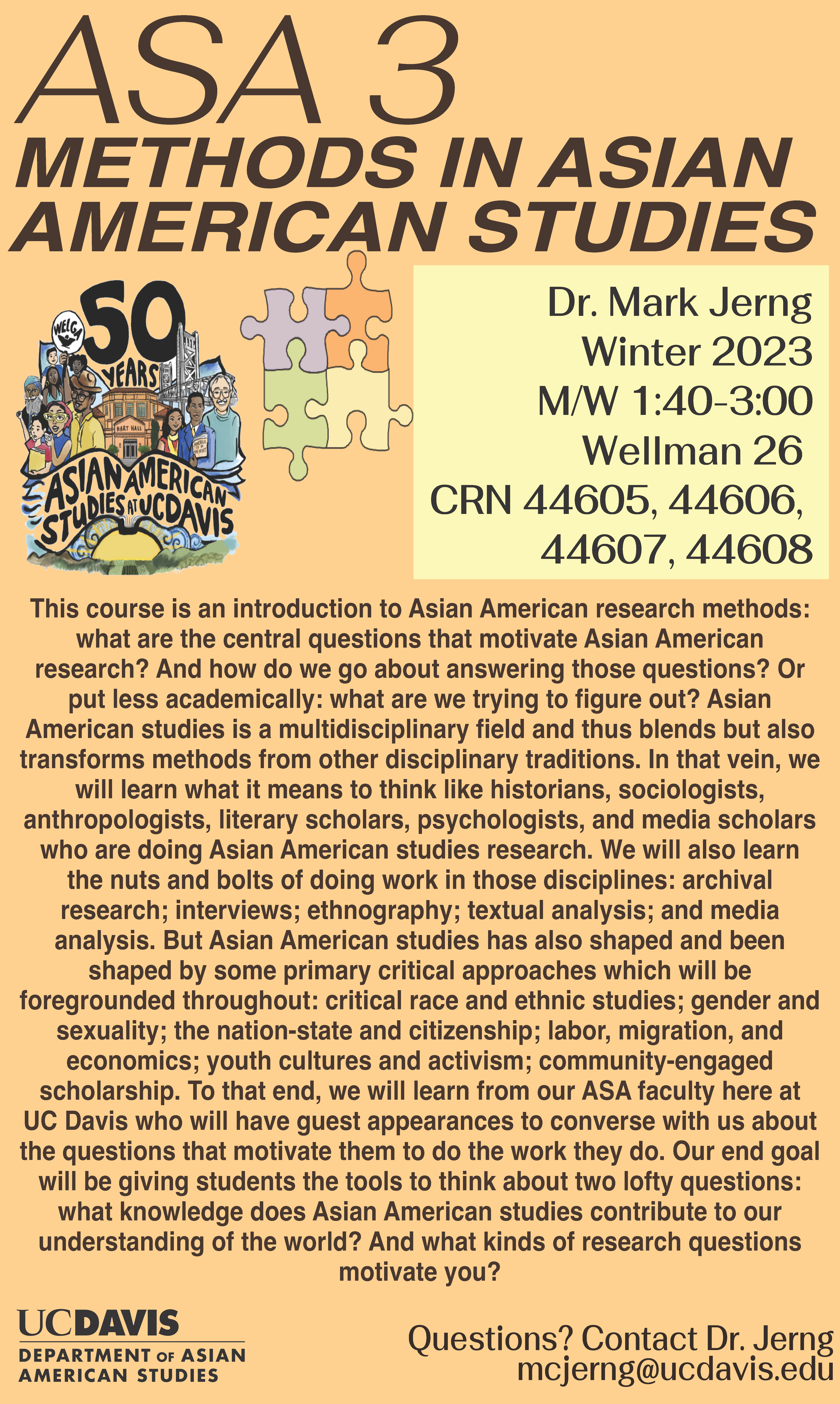 Winter 2023 ASA Course Flyers | Department of Asian American Studies at ...