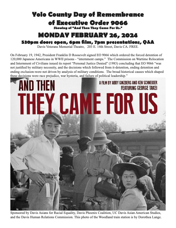 Flyer for DOR Film Screening of "And Then They Came for Us"