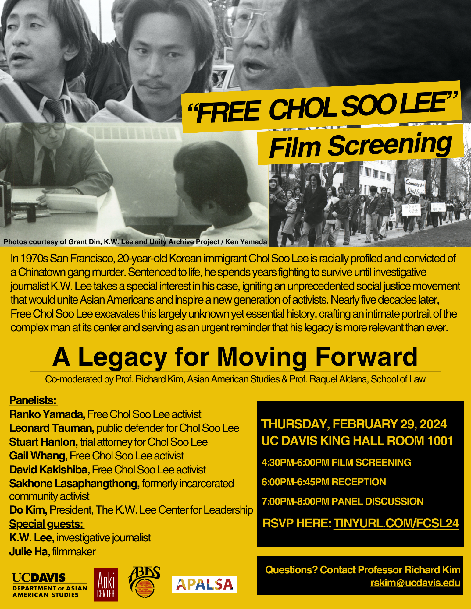 Flyer for "Free Chol Soo Lee" Film Screening