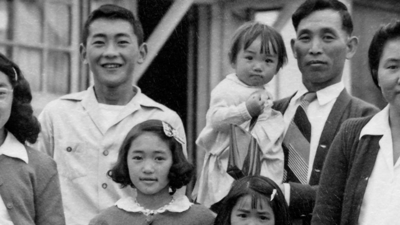 Fujimoto family, Madrone, CA, 1946