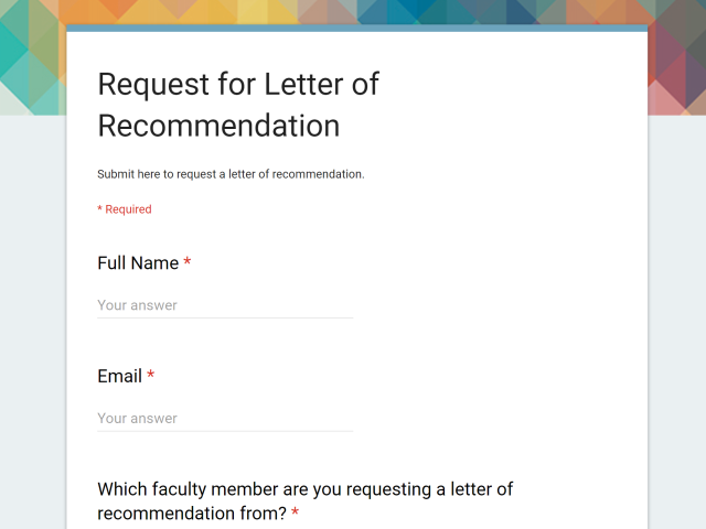 Request Letter Of Recommendation Asa