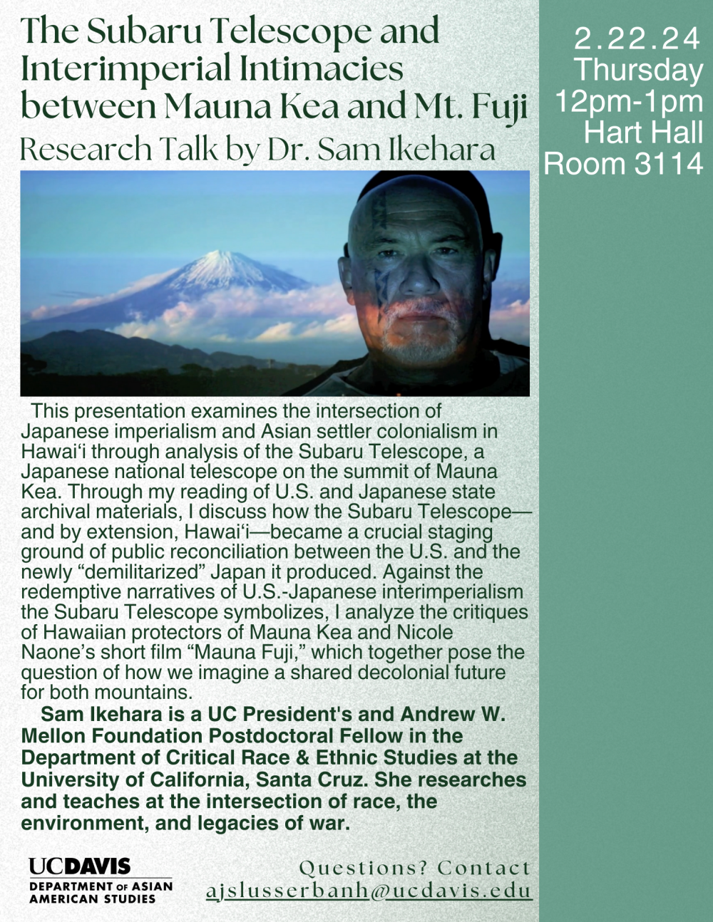 Sam Ikehara Talk Flyer
