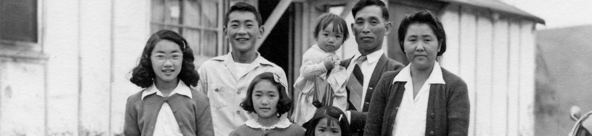 Fujimoto family, Madrone, CA, 1946